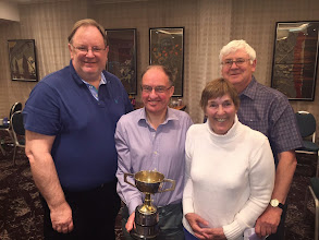 Photo: The Hooper team, winners of the teams B flight: Mark Hooper, Robin Wright, Anne Allerston and Alan Wilson