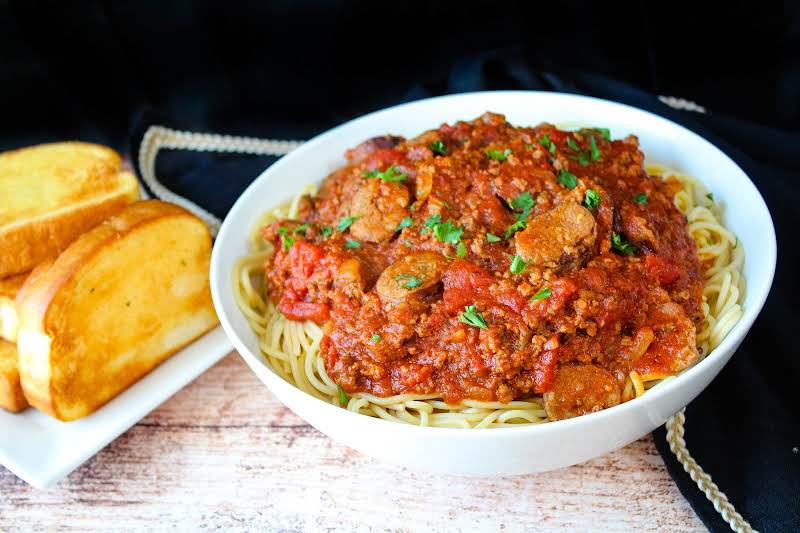 A Big Bowl Of Mom's Spaghetti Sauce.