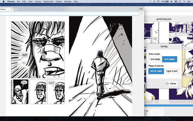 Comic CBR, CBZ Viewer chrome extension