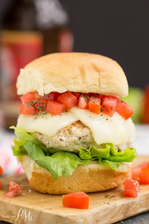 Bruschetta Turkey Burger Sliders