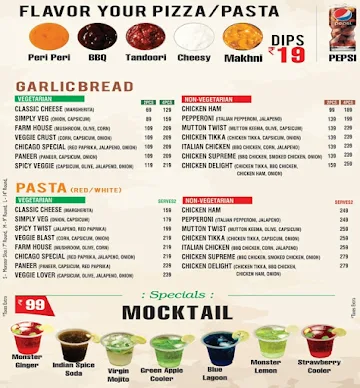 Pasta Junction menu 