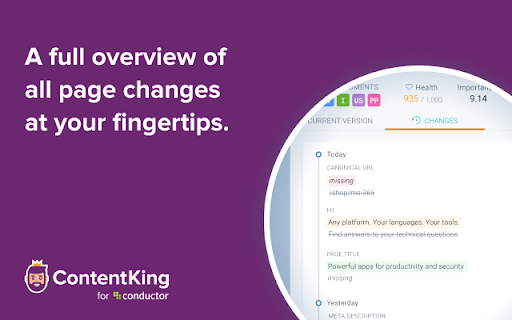 ContentKing: Real-time SEO auditing