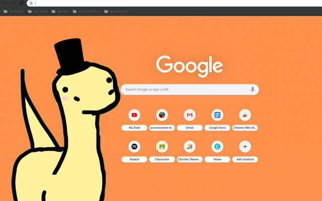 Fancy Yellow Dino chrome extension