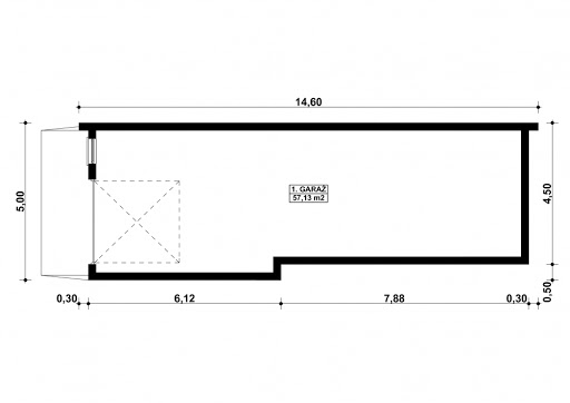 G116 - Rzut garażu