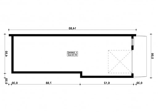 G116 - Rzut garażu