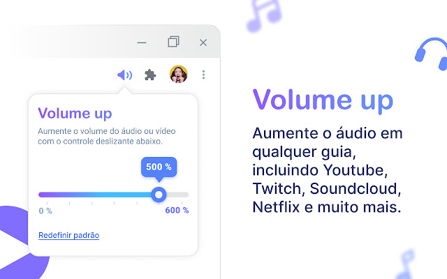 Volume up - Impulsionador de volume