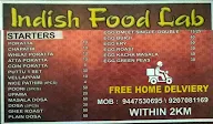 Indish Food Lab menu 2