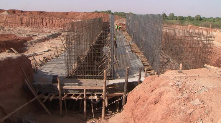 The construction of Sh1.4 billion water supply project in Mandera town. The project is part of the Kenya towns sustainable water supply and sanitation programme.