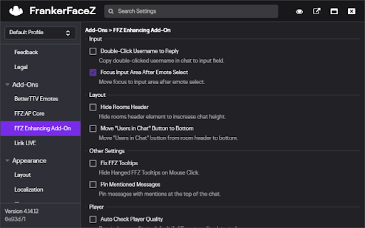 The FFZ Enhancing Add-On