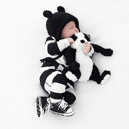 Title 2, Instagram One-piece Black and White Striped Cot...