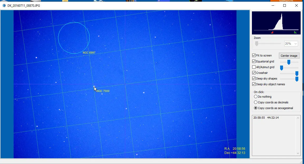 All Sky Plate Solve: Result Browse