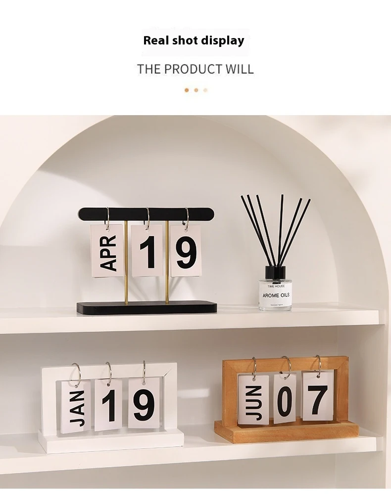 Title 4, Creatieve houten kalender voor kantoor, bureau,...