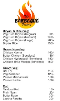 The Barbeque Factory menu 1