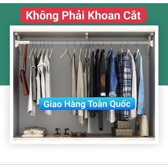 Cây Phơi Đồ Thông Minh Tuỳ Chỉnh Kích Thước Ko Cần Khoan Đục