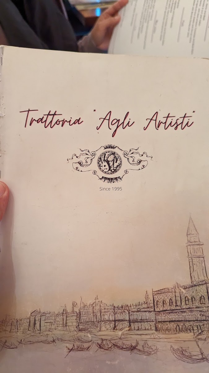 Trattoria Agli Artisti Pizzeria gluten-free menu