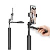 Gậy chụp hình chống rung CYKE xoay 360 độ kiêm giá đỡ 3 chân Tripod tích hợp điều khiển không dây bluetooth kèm đèn Led-Hàng Chính Hãng