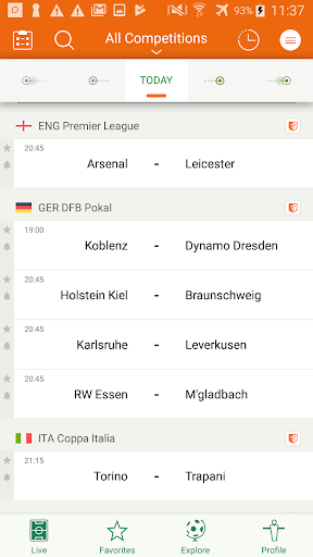 Screenshot Futbol24 soccer livescore app