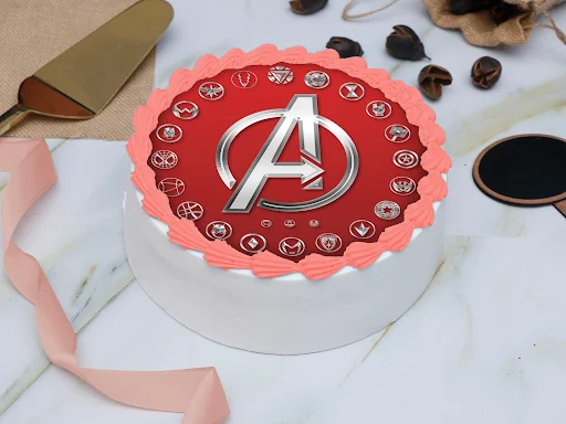 Avengers Logo Photo Cake