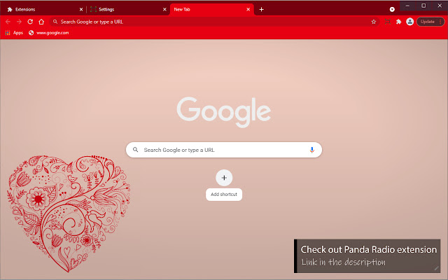 Valentine chrome extension