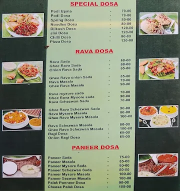 Sainath Dosa Center menu 