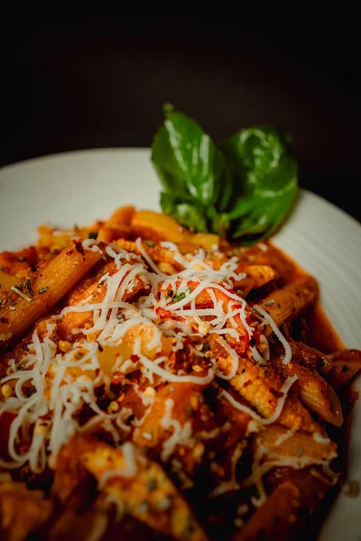 Spicy Arrabiata Veg Pasta With Parmesan Cheese (Red)