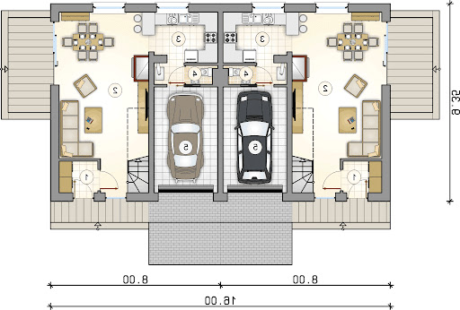 Double House II - Rzut parteru