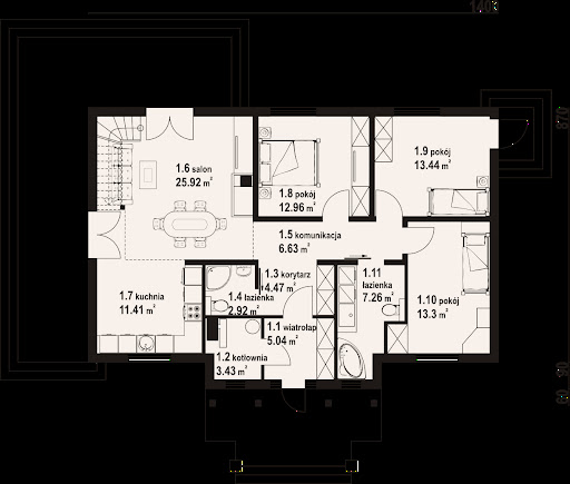 Chmielów 6 dws - Rzut parteru