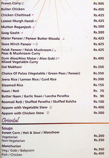 Cafe Solaire - Golden Palms Hotel & Spa menu 