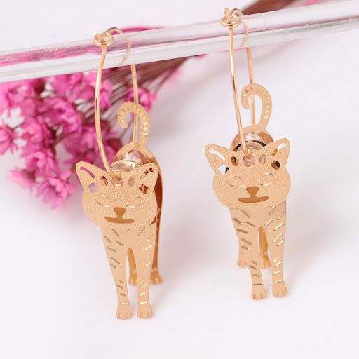 Title 1, Dynamic Kitty Cute Animal Alien Cat Earrings. D...
