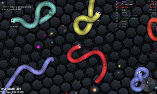 Slither.Io Mod Apk Latest 1.6 (God Mod Unlimited Lifes) 9