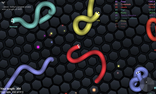  slither.io- 스크린샷 미리보기 이미지  