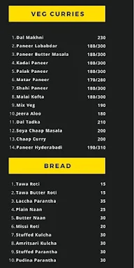 The Indian Curries menu 1