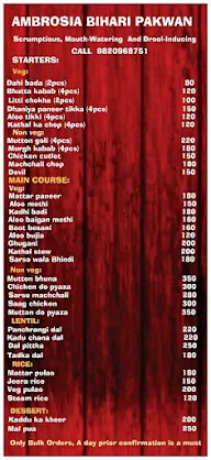 Ambrosia Kitchen menu 1