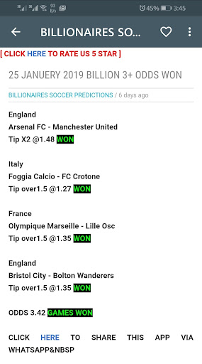 BILLIONAIRES SOCCER PREDICTIONS