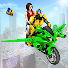 Flying Robot Bike Taxi Simulator-Bike Driving Game 1.0.8