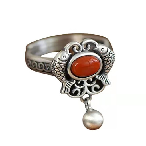 Title 5, Womens Retro Distressed Pisces Kiss Ring, uniq...
