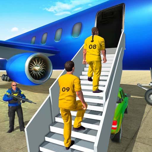 US Police Airplane Transport : Jail Transport Game