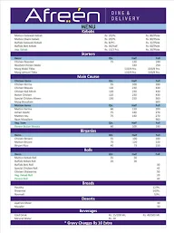 Afreen - Dine & Delivery menu 2