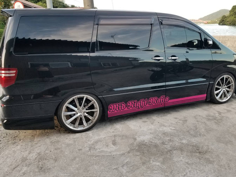 アルファードのサイドデカール・DIY・＃エムズガレージ・レッドメモリー・洗車に関するカスタム事例の投稿画像1枚目