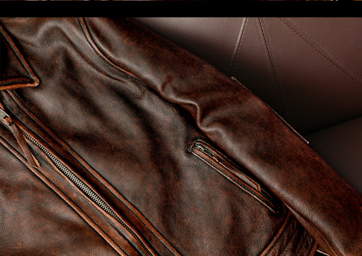 Title 10, Motorcycle Short Stone Grinding Worn Coat, prov...