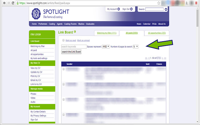 Search Spotlight Link