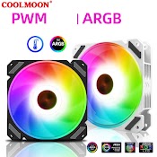 Quạt Tản Nhiệt, Fan Led Rgb Coolmoon X3 Có Điều Tốc Pwm - Led Sync Main 3 Pin 5V / Bộ Hub Coolmoon P - Argb Pwm