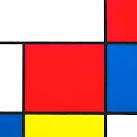 Ricordando Mondrian "Composizione in rosso, blu e giallo 1930" di 
