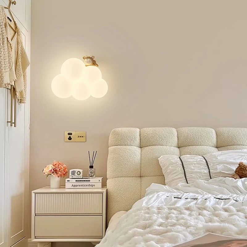 Luminária de parede para quarto infantil de espectro total Iluminação suave e segura para o quarto das crianças. Design moderno e funcional para quartos