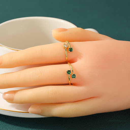 Title 4, Small Square Ring for Women, Fresh and Delicate...