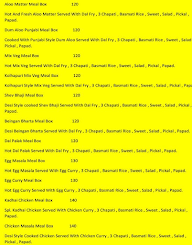 Royal Maratha menu 2