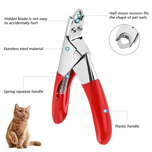 Multifunctional Pet Nail Clippers Dog Nailclippers Stainless Steel Cat Cut Nail Cutter Animal Cleaner Claws Scissores fo