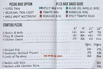 Tossin Pizza Hill Road Bandra menu 