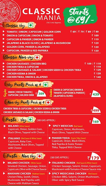 La Milano Pizzeria menu 