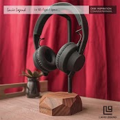 Giá Treo Tai Nghe Headphone Stand Lavie Legend Decor Bàn Làm Việc - Giá Đỡ Tai Nghe Đẹp Đế Gỗ Walnut, Thân Kim Loại